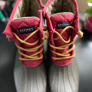 Sperry Quilted Rubber Boots - Rain or Snow! Size 10
